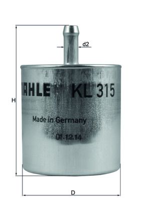 Degvielas filtrs MAHLE KL315