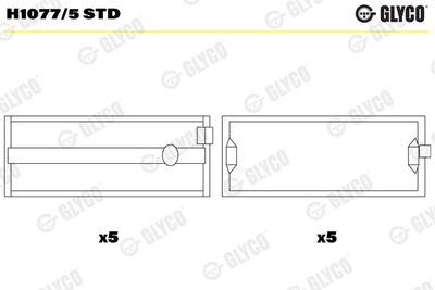 Подшипник коленвала GLYCO H1077/5 STD
