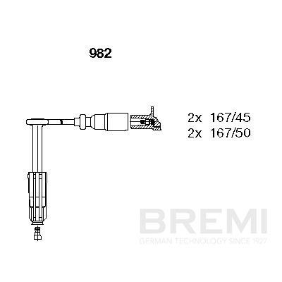 Augstsprieguma vadu komplekts BREMI 982
