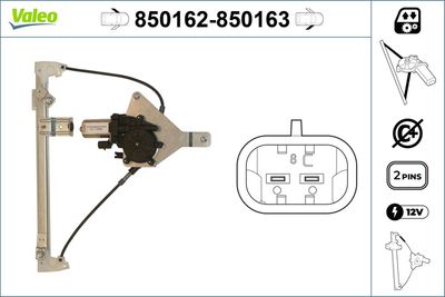 Стеклоподъемник VALEO 850162