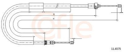 Тросик, cтояночный тормоз COFLE 11.6575