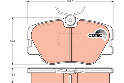 Комплект тормозных колодок, дисковый тормоз TRW GDB818