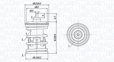 Termostats, Dzesēšanas šķidrums MAGNETI MARELLI 352317005090