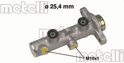 Galvenais bremžu cilindrs METELLI 05-0652