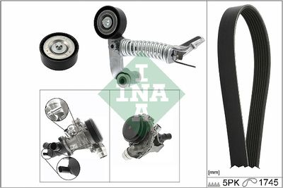 Водяной насос + комплект ручейковых ремней Schaeffler INA 529 0319 30