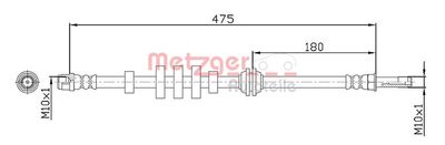 Тормозной шланг METZGER 4110447