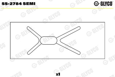 Втулка подшипника, шатун GLYCO 55-2784 SEMI