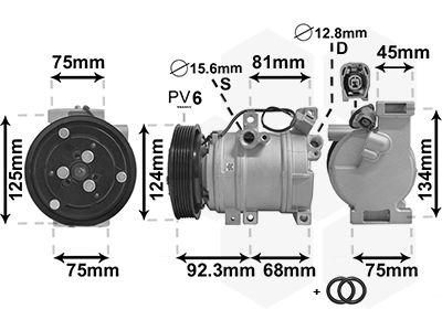 Компрессор, кондиционер VAN WEZEL 2700K219
