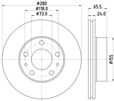 Тормозной диск HELLA PAGID 8DD 355 132-141