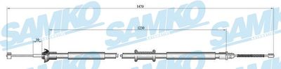 Тросик, cтояночный тормоз SAMKO C0521B