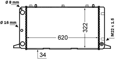 Radiators, Motora dzesēšanas sistēma MAHLE CR 1415 000S