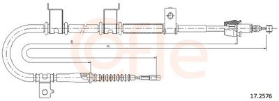Тросик, cтояночный тормоз COFLE 17.2576