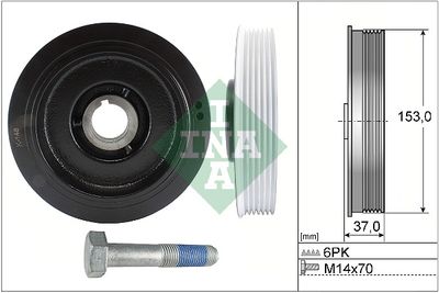 Комплект ременных шкивов, коленчатый вал Schaeffler INA 544 0058 20