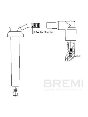 Augstsprieguma vads BREMI 8A15R110