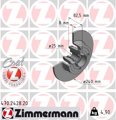 Тормозной диск ZIMMERMANN 470.2428.20