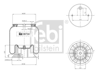 Pneimoatsperes spilvens, Pneimopiekare FEBI BILSTEIN 38734
