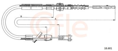 Трос, управление сцеплением COFLE 92.18.601