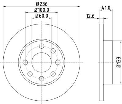 Bremžu diski HELLA PAGID 8DD 355 100-431
