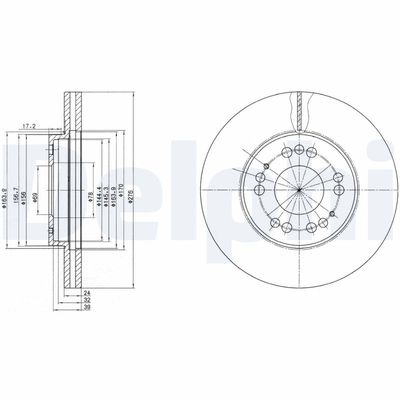 Тормозной диск DELPHI BG2765