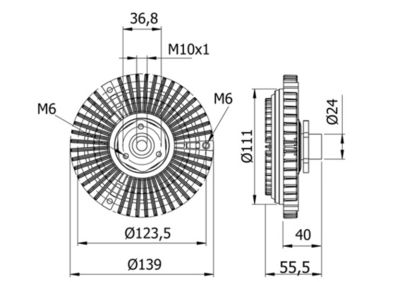 Sajūgs, Radiatora ventilators MAHLE CFC 46 000S