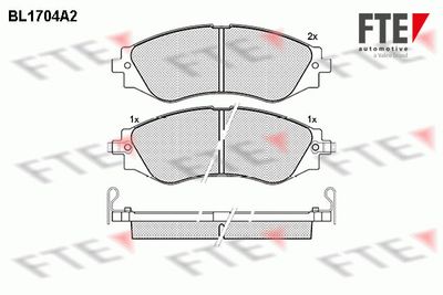 Bremžu uzliku kompl., Disku bremzes FTE 9010309