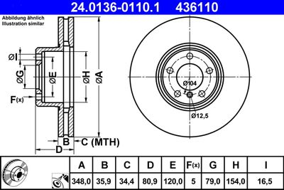 Тормозной диск ATE 24.0136-0110.1