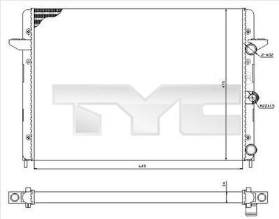 Radiators, Motora dzesēšanas sistēma TYC 737-0005