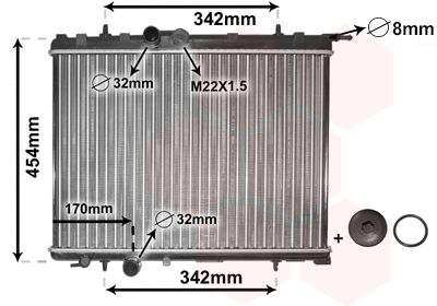 Radiators, Motora dzesēšanas sistēma VAN WEZEL 40002189