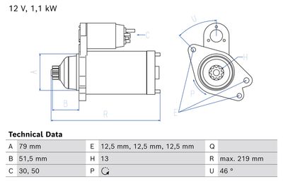 Стартер BOSCH 0 986 026 870