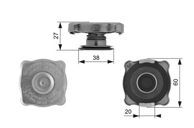 Крышка, радиатор GATES RC129