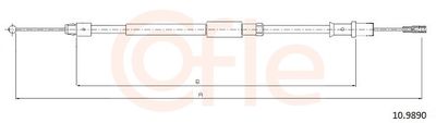 Тросик, cтояночный тормоз COFLE 92.10.9890