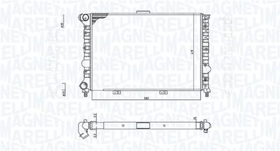 Радиатор, охлаждение двигателя MAGNETI MARELLI 350213184900