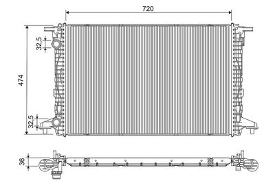 Радиатор, охлаждение двигателя VALEO 701292