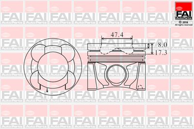 Поршень FAI AutoParts PK22-000