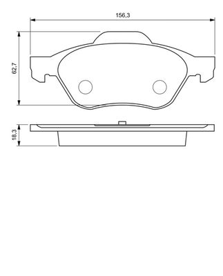 Bremžu uzliku kompl., Disku bremzes BOSCH 0986424619