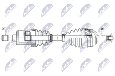 Приводной вал NTY NPW-VW-210
