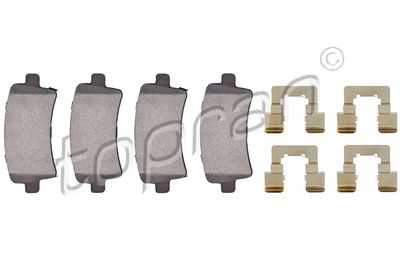 Комплект тормозных колодок, дисковый тормоз TOPRAN 207 651