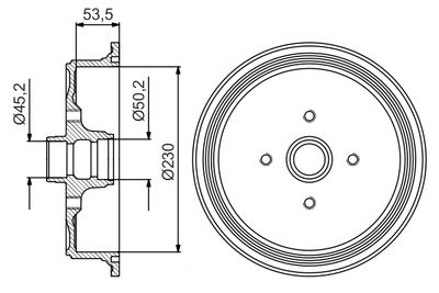 Тормозной барабан BOSCH 0 986 477 160