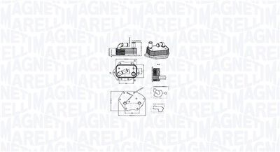 масляный радиатор, двигательное масло MAGNETI MARELLI 350300002600