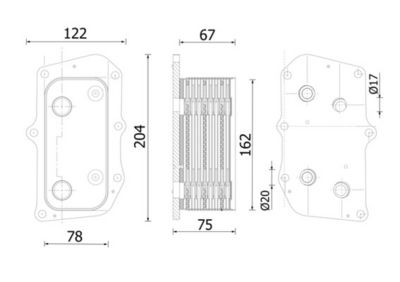 Eļļas radiators, Motoreļļa MAHLE CLC 309 000S