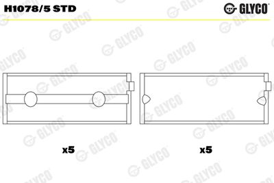 Подшипник коленвала GLYCO H1078/5 STD