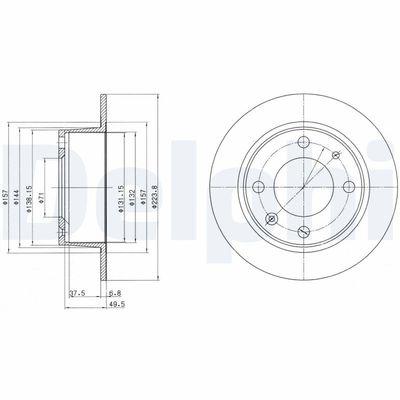 Тормозной диск DELPHI BG2220