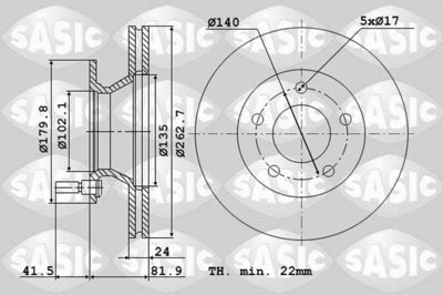 Bremžu diski SASIC 6106097