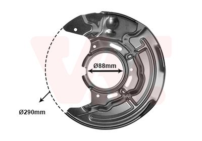 Dubļu sargs, Bremžu disks VAN WEZEL 5328371