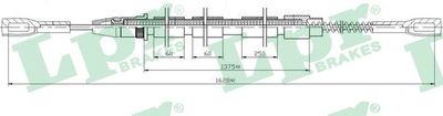 Тросик, cтояночный тормоз LPR C0797B