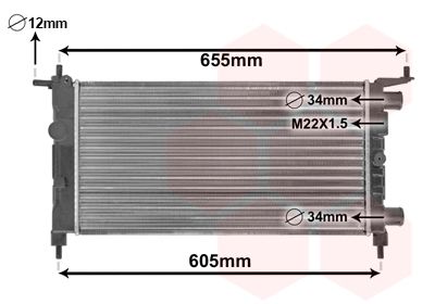 Radiators, Motora dzesēšanas sistēma VAN WEZEL 37002261