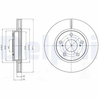 Bremžu diski DELPHI BG4304