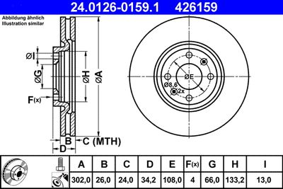 Тормозной диск ATE 24.0126-0159.1