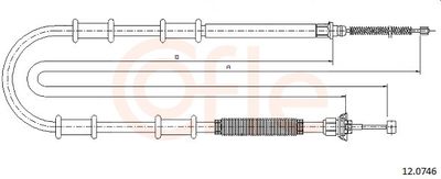 Тросик, cтояночный тормоз COFLE 92.12.0746