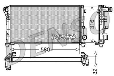 Radiators, Motora dzesēšanas sistēma DENSO DRM09084